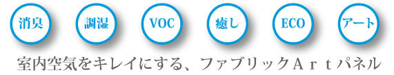 室内空気をきれいにするファブリックアートパネル「ゼナート」Zenホームページへ